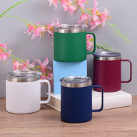 Gobelet isotherme portable à double paroi en acier inoxydable avec poignée, populaire pour l'isolation thermique