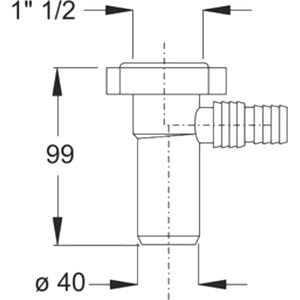 1 \ "1/2x40 \" PVC Machine à laver Connecteur Tourner Outil Produit - Product Image 3