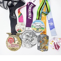 Médaille de sport à design vierge plaquée bronze avec ruban, récompense des meilleures ventes