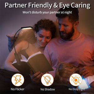 Lampe de bureau musicale Clip in Piano Light 10 Led Adjustable Neck Rechargeable Usb-c Book Light for Reading - Product Image 2