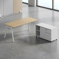 Muebles de Oficina Ejecutivos Comerciales, Escritorio de Oficina para Director, Mesa de Oficina Moderna en Forma de L para Espacio de Trabajo Corporativo