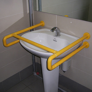 Barra de apoyo para baño, capacidad de carga de 200 kg, acero inoxidable, ABS, pasamanos de seguridad antideslizante para personas mayores y discapacitadas - Product Image 3