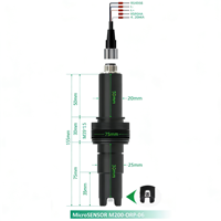 Sensor ORP Inteligente con Carcasa de ABS, IP68, 4-20mA, RS485, MODBUS, 0-3Bar, Compensación Automática de Temperatura para Monitoreo de Calidad del Agua