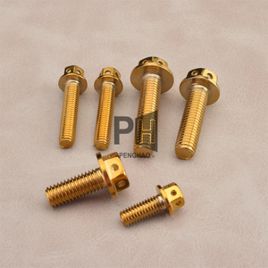 Hợp kim thép titan mạ vàng vít tùy chỉnh GR5 bault <span class=keywords><strong>ti</strong></span> vít <span class=keywords><strong>Fastener</strong></span> M4 M5 M8 <span class=keywords><strong>M10</strong></span> 304 Hex lục giác ổ cắm vít - Product Image 1