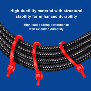 Attaches de câble en nylon 66 rouge de qualité supérieure, haute résistance, libérables, KSS, boucle antivol robuste, usage industriel, 2,5 mm x 100 mm - Product Image 4