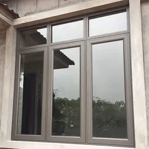 D-TOP SHENZHEN NFRC kantor jendela geser coklat geser vertikal Aluminium kaca geser jendela untuk rumah
