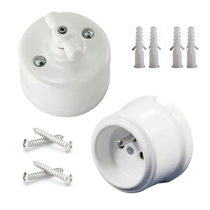 LangYeao 电动复古旋转式陶瓷开关 1/2路复古陶瓷墙壁插座 欧式法式家用 - Product Image 5