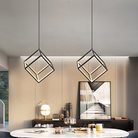 Hogar sala de estar pasillo decoración iluminación Led lámpara de techo moderno diseño geométrico elegante techo LED araña