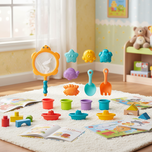 Juego de Juguetes de Agua para Bebés, Juguetes Educativos de Dibujos Animados para Bañera, Juguetes de Agua para Niños Pequeños, Juguetes de <span class=keywords><strong>Playa</strong></span> para el Verano, Venta al por Mayor - Product Image 3