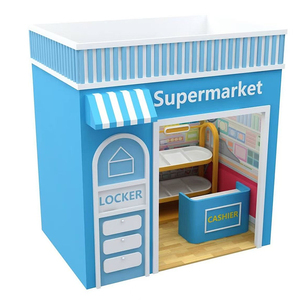 Rôle Paly docteur Police Mira Carton meubles en bois enfants jouer maison intérieur Playhouse à vendre - Product Image 5