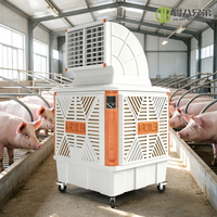 Refroidisseur d'air évaporatif portable, directement de l'usine, ventilateur mobile de refroidissement par eau pour élevage porcin, poulailler, système de ventilation du bétail