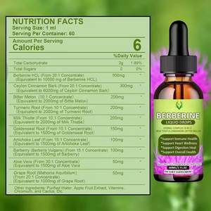 Venta al por mayor de extracto de plantas gotas líquidas berberina Ceilán canela cromo melón amargo cúrcuma adulto vitamina antioxidante - Product Image 3
