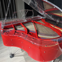 Piano acoustique de luxe en acrylique de haute qualité, style mécanique, avec clavier de piano à queue, moulage et découpe personnalisables, couleur au choix