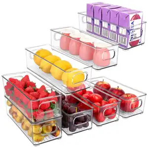 Choice Fun Fridge Storage Box Bin LFGB Safe Kitchen Storage Organization Box Stackable Fridge Pantry Organizer Bins