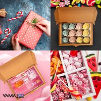 15 cajas de cartón corrugado reciclables-Impresión de estampado-Pequeñas 15x15x5cm-Marrón Kraft-Para envío y embalaje de regalo