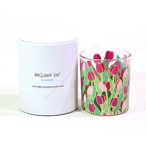 <span class=keywords><strong>Portacandele</strong></span> Creativo e Chic con Decalcomania Floreale, Vaso Unico in <span class=keywords><strong>Vetro</strong></span> per Candele, Ideale per Bomboniere di Matrimonio e Regali Festivi, Decorazione per la Casa - Product Image 5