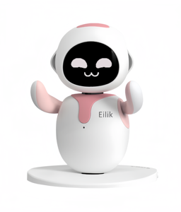 Eilik, robot interactif intelligent rose, contrôle par application, écran OLED, émotions abondantes, animations en veille, mini-jeux - Cadeau unique - Product Image 1