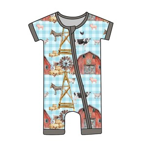 Pijamas de Bambú para Bebés Niñas, Primavera, 2 Piezas, Estampado Animal, Venta al por Mayor, Cómodos y Suaves, Mamelucos para Recién Nacidos, a la Moda - Product Image 3