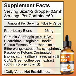 Organisches <span class=keywords><strong>L</strong></span>-Carnitin <span class=keywords><strong>L</strong></span>-Arginin Tropfen Garcinia Cambogia 25000mcg Gewichtsverlust Stoffwechsel-Booster Appetitzügler 1/2 Tropfer - Product Image 6