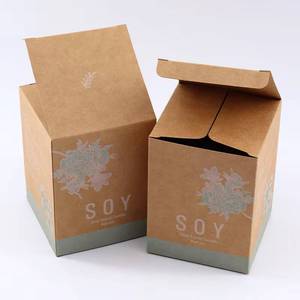 Boîte en papier kraft personnalisée pour emballage de bougies, impression numérique, faible MOQ - Product Image 1