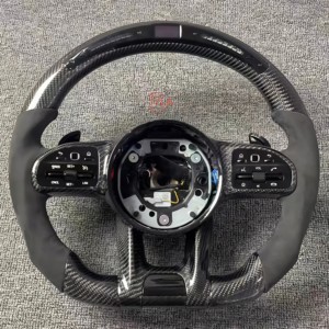 Volant de course sport en fibre de carbone de haute qualité pour <span class=keywords><strong>Mercedes</strong></span>-Benz <span class=keywords><strong>C</strong></span> E S CLA GLA GLC GLE GLS W205 W213 W222 W177 <span class=keywords><strong>AMG</strong></span> W205 - Product Image 5