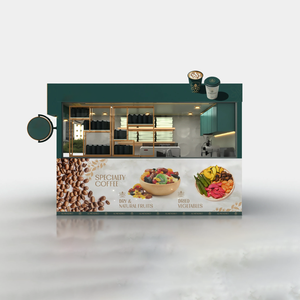 Estante de exhibición LED de madera para cafeterías-Vitrina impermeable hecha en fábrica personalizada Hierro acrílico para frutas secas de café especial - Product Image 2