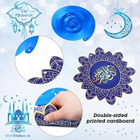 30 Pièces Décorations Suspendues pour la Maison Eid Ramadan Mubarak, Étoiles et Lunes en Spirale, Lanternes de Plafond Scintillantes en Carton Métallisé Double Face