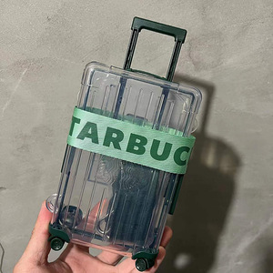 Bucks Transparent Mini <b>Suitcase</b> <b>Makeup</b> Bag 7 Inch With Drawers Travel Storage Cosmetic Organizer - Product Image 4