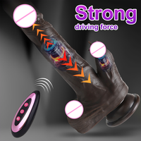 Sexmaschine mit Stoßfunktion Realistischer Silikon-Dildo für Frauen 10 Vibrationsmodi Fernbedienung Wasserdichtes Spielzeug G-Punkt Anal Ultimativ