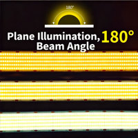 Bande LED flexible super large 30w Flex Cob Dc24 1600LEDs 30mm 5 rangées Dimmable Haute luminosité Super lumineux Bande LED à grande puissance
