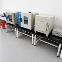 Banc de laboratoire commercial SCEELAB en acier, design contemporain, résistant à la chaleur, à faible hauteur, tout en acier