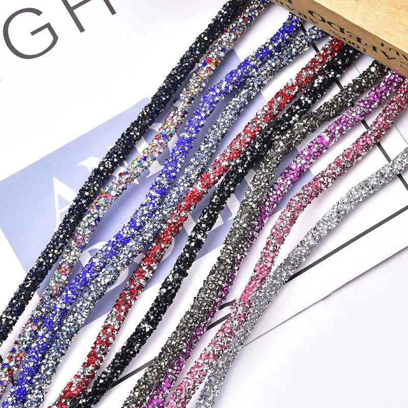 Hoge Kwaliteit Diy Hoed Schoenen Naaien Kleding Accessoire Buis Rhinestone Versieringen Glitter Sieraden Decor Cords Kleurrijke Pailletten Touw