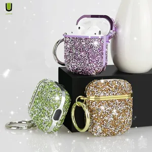 For Airpods 1 2 3 Pro Case Luxurious Bing Bling Earphone Cover Keychain Diamond Luxury rhinestone Airpod Case