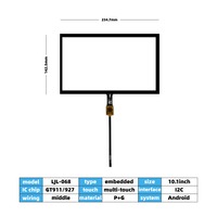 Écran tactile capacitif de 10,1 pouces, multi-touch, résolution 1024x600, montage encastré pour la navigation automobile, industriel