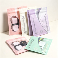 Sacs plats thermoscellés avec fenêtre transparente, personnalisables avec votre propre marque, avec support pour tampon d'impression et sangle d'emballage