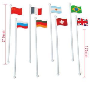 Drapeau National de marque mariage Logo personnalisé drapeau boisson agitateur Swizzle bâton agitateur à <span class=keywords><strong>Cocktail</strong></span> en plastique pour <span class=keywords><strong>Cocktail</strong></span> - Product Image 3