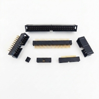 Conector PCB Circular Interconectable de Doble Fila SMD Hembra de 1.27, 2.0, 2.54 mm, Altura de 5.0 mm, Latón Chapado en Oro, 250V 1-3A