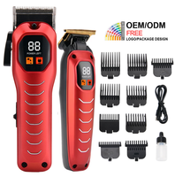 PRITECH Nouveau Kit de Tondeuse Professionnelle Sur Mesure pour Barbiers, Machine à Couper les Cheveux à Lame en T, Tondeuse Cheveux Rechargeable Professionnelle