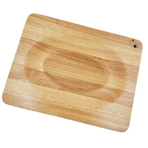 Rubberwood Cutting Board 45.6x35.7x2cm Rectangle Kitchen Chopping <b>Block</b> For Raw And Cooked Food - Product Image 2