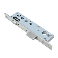 Serrure de porte étroite DIROCK 92ZR, entraxe 30/35 mm, distance entre centres 92 mm, serrure à mortaise en acier inoxydable avec loquet à rouleau