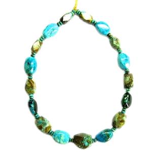 Collar grueso turquesa, joyería de moda, cadena con cuentas - Product Image 1