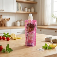 Sachets souples personnalisés de 500 ml sans BPA avec bec verseur, transparents, pour eau, jus, boissons de randonnée et eau minérale