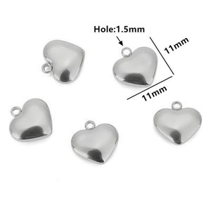 Pendentif Cœur en Acier Inoxydable Plaqué Or 18K 11mm 13mm Accessoires de Bijoux DIY Unisexe pour Usage Quotidien - Product Image 2