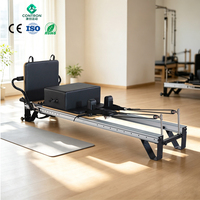 Machine de Pilates Reformer en aluminium de 95 pouces, modèle classique à rail complet, avec ressorts à câble musical et plateformes de saut, couleur OEM
