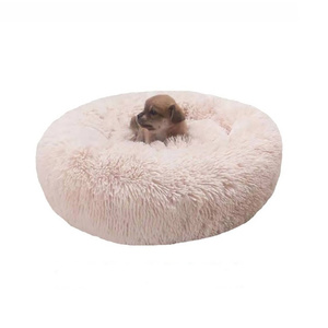 Coussin de couchage rond en fausse fourrure super douce pour <span class=keywords><strong>chat</strong></span> et chien, <span class=keywords><strong>panier</strong></span> pour chiot, tapis <span class=keywords><strong>moelleux</strong></span>, nid portable pour <span class=keywords><strong>chat</strong></span> et chien - Product Image 2