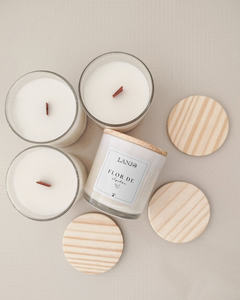 Candela Profumata Artigianale LANJO con Logo Personalizzato e Coperchio, Olio Vegetale Naturale, Forte Profumo, Cera di Soia, Confezione Regalo Natalizia - Aromaterapia - Product Image 2