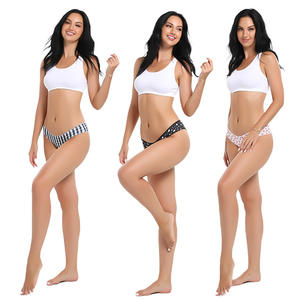 Sous-vêtements de bikini sans couture en coton pur imprimé filles japonaises douces ODM Femmes taille basse Sexy Confortable Respirant Écologique - Product Image 2