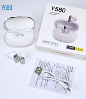 Écouteurs sans fil semi intra-auriculaires Y580 OEM ODM à ajustement confortable, ultra légers, Bluetooth 6.0, commande tactile intelligente, écouteurs TWS, commande en gros