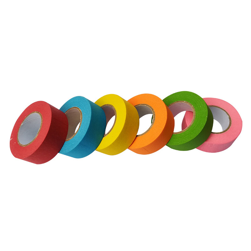 Security Adhes Paper Tape Self Adhesive Reinforced Color Masking Tape Washi Tape for Packing Use for Office for Home