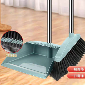 Broom And Dustpan Set Stainless Steel <b>Rod</b> <b>Plastic</b> Dustpan Durable For Living Room Kitchen Cleaning - Product Image 2